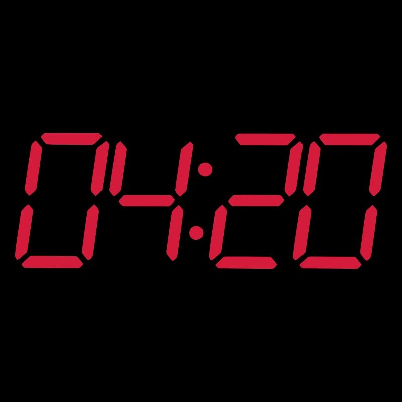 4:20 numérique à sept segments