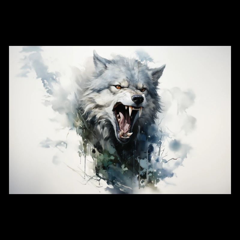 Bozkurt - grauer Wolf abstrakt