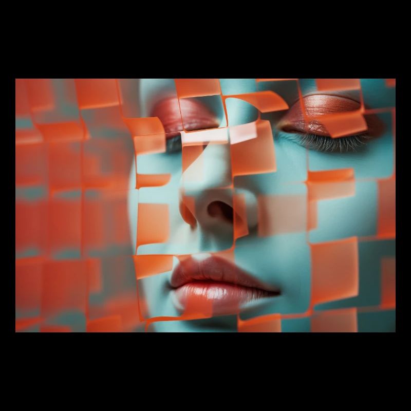 Visage pixélisé et identité cachée.