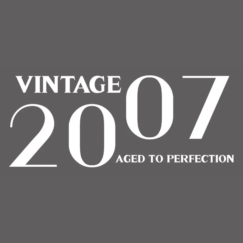 Vintage 2007 aged to perfection