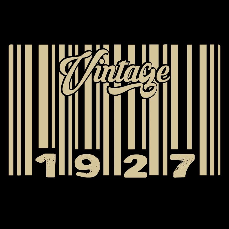 vintage 1927 Code barre 1927: Année 2025.