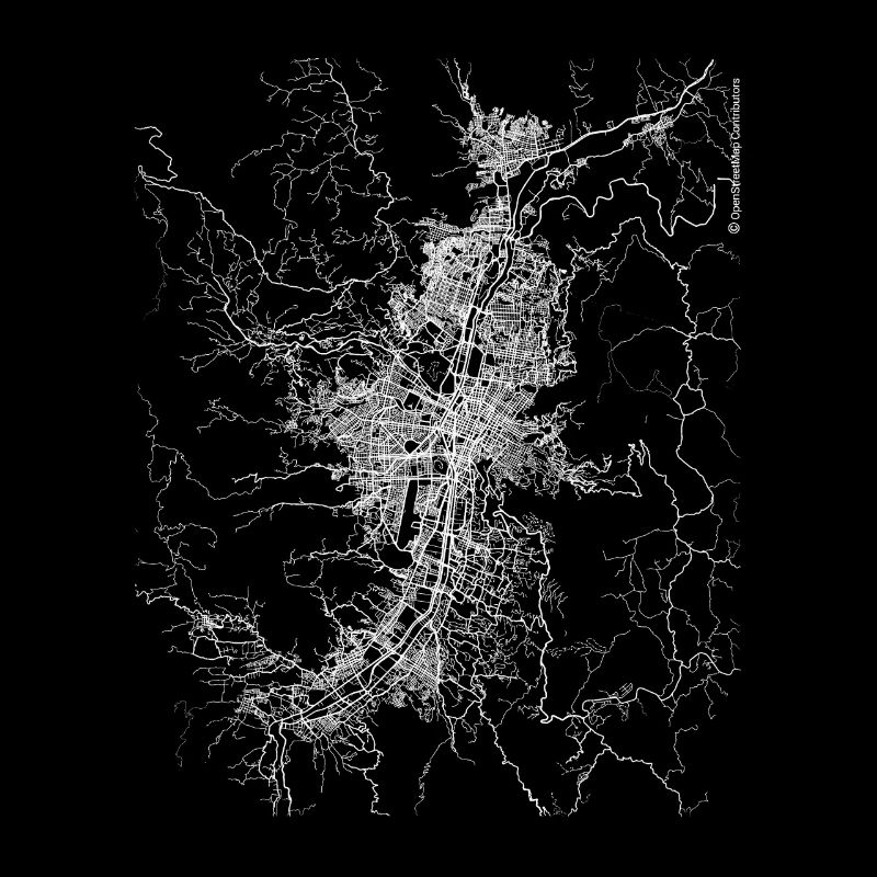 Plan et rues de Medellin
