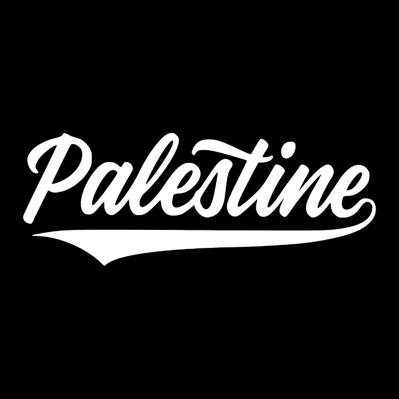 Palestine style baseball blanc-noir