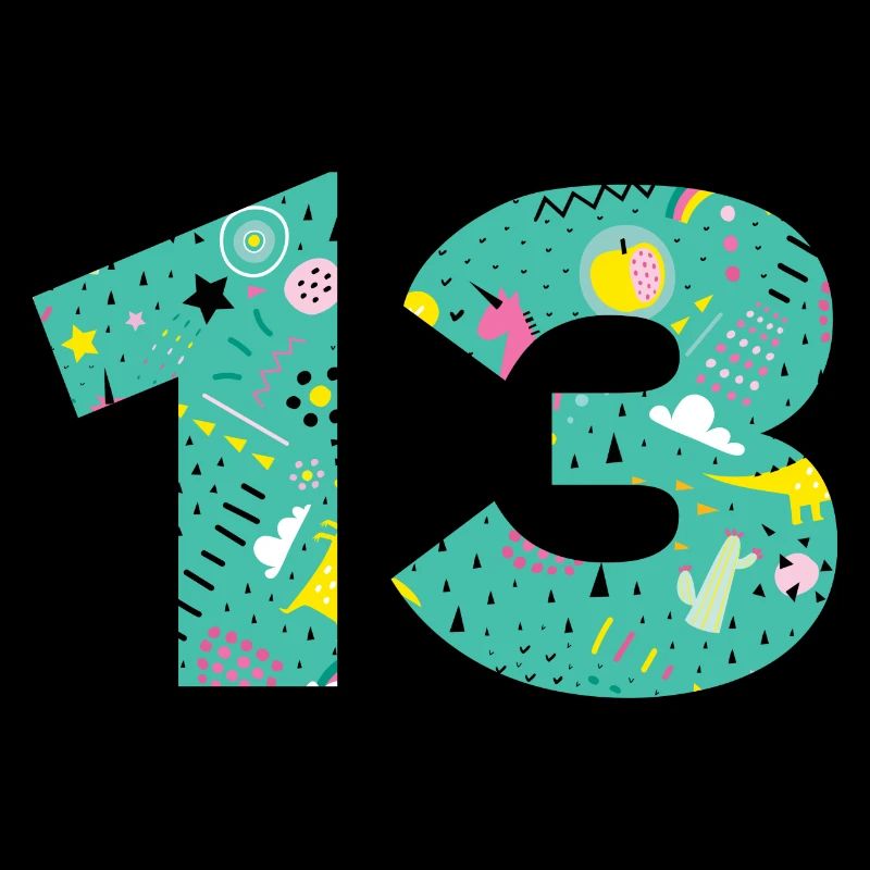 Personalized 13 Anniversary Number