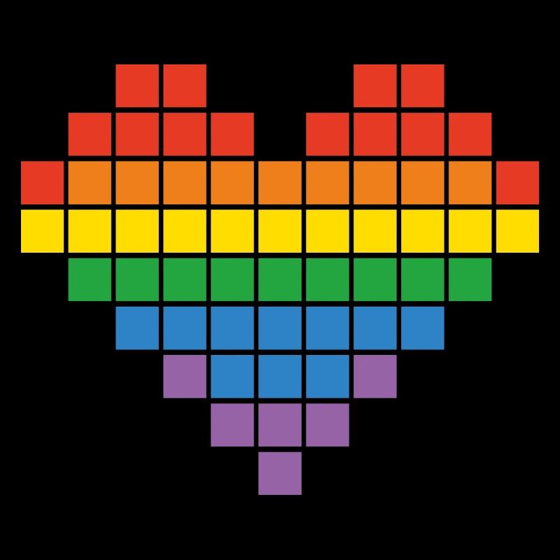 Pixel Pride Heart Tee: Love in Pixels