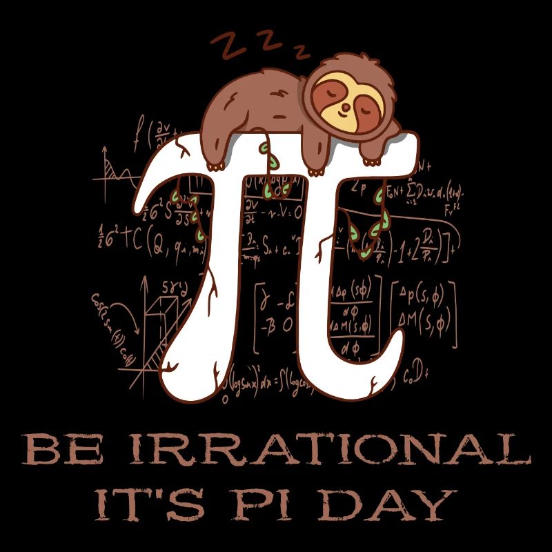 Math Be Irrational C’est Pi Day Sloth Pi
