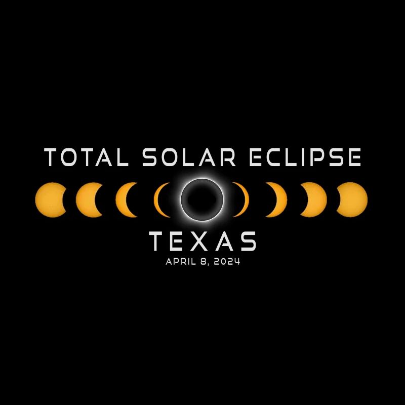 Eclipse de Soleil du Texas 2024 8 avril Souvenir