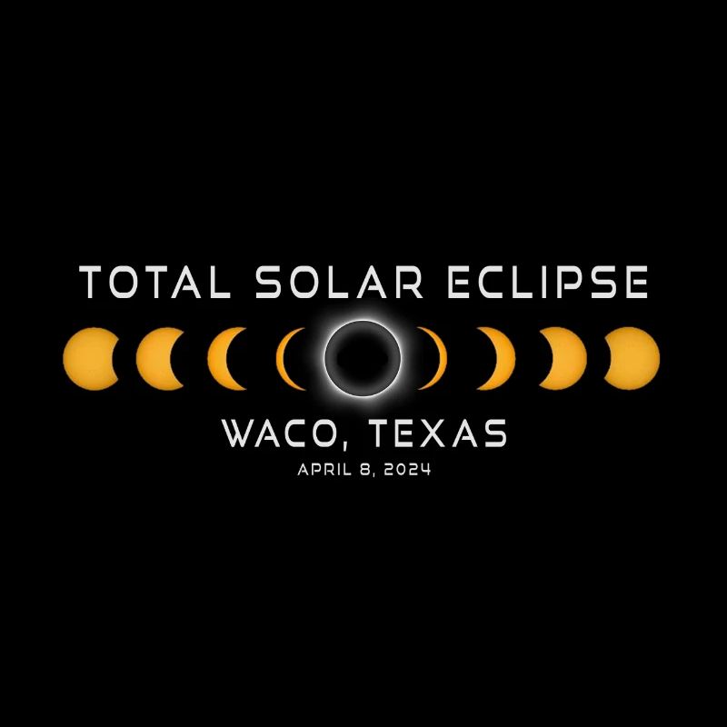 Waco Texas Solar Eclipse 2024 8 avril Souvenir