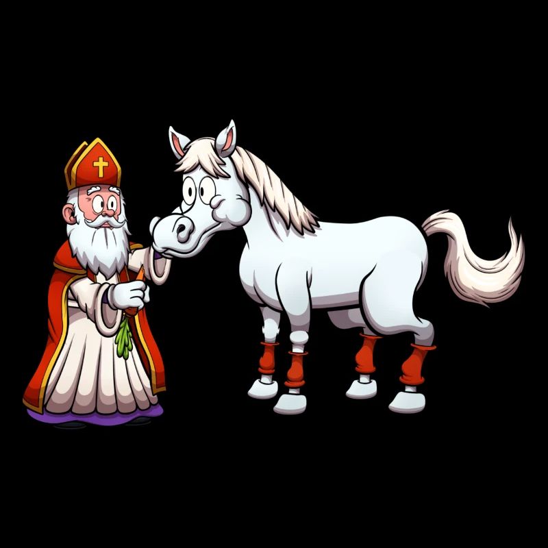 Saint Nicholas Feeding His Horse