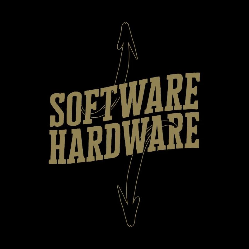 Lustiger IT Spruch Software Hardware Wortspiel