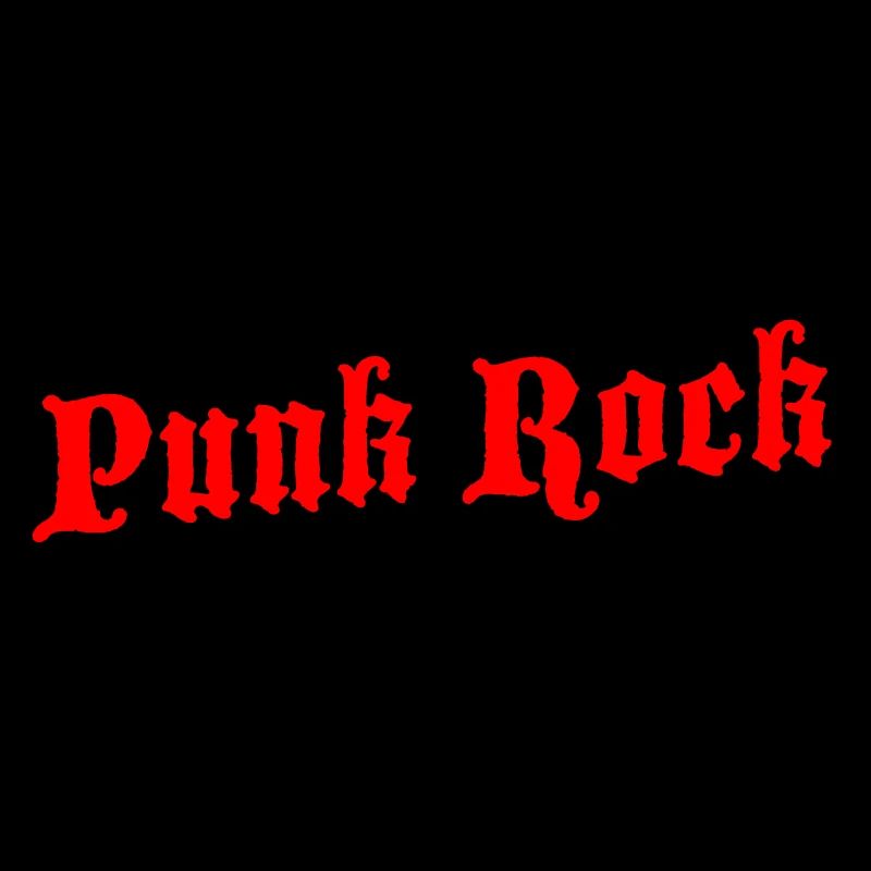 Punk Rock Red - Black Logo