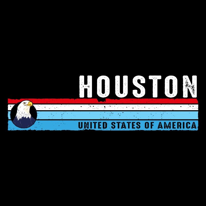 Houston Texas Est 1837 Vintage Style Rétro Classique
