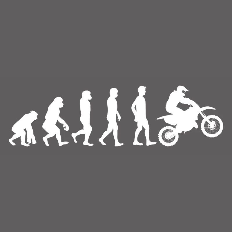 Motocross motorcycle evolution white