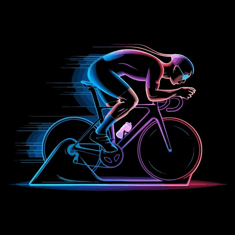 Minimalistische Radfahrer Kunst - Geschwindigkeit