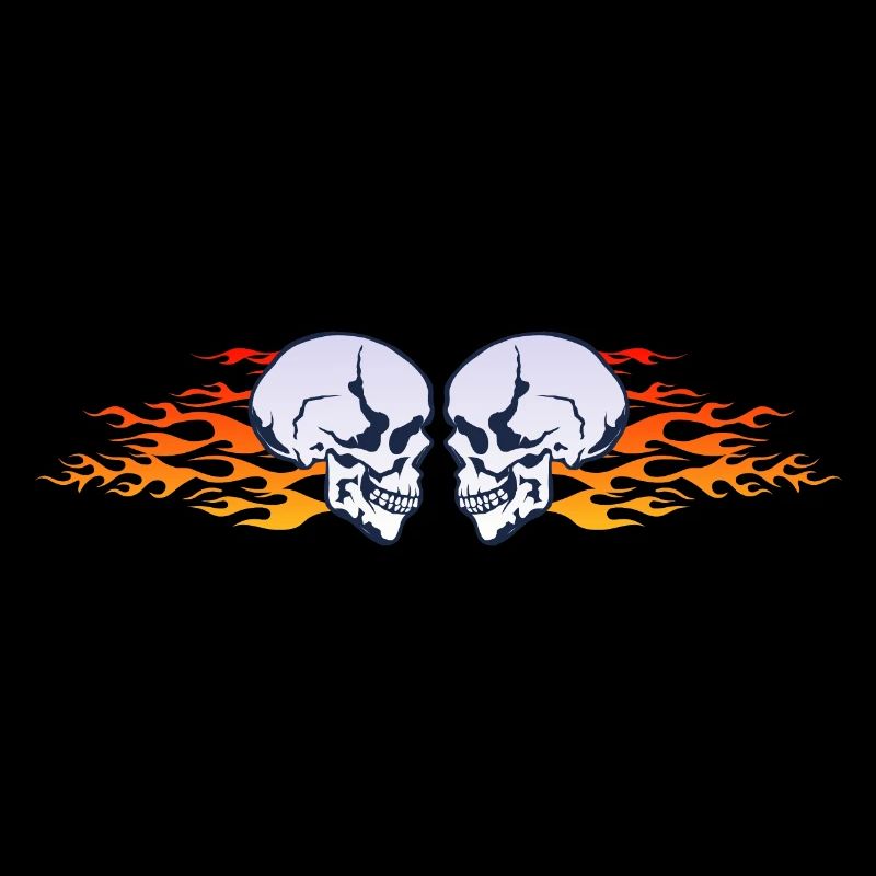 skull skull flame flame flame
