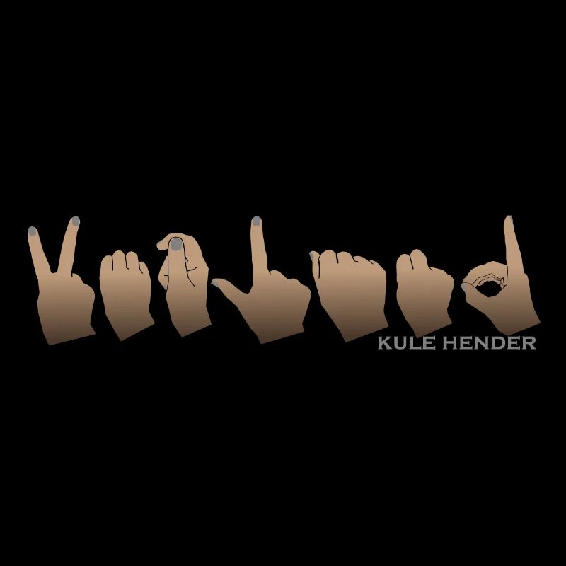 Hand alphabet Vetland brown gradient 1