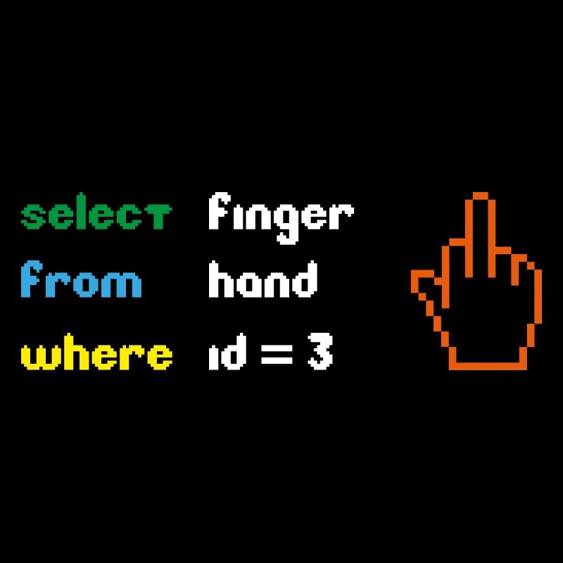 Lustige SQL-Abfrage: 8-Bit-Mittelfinger für Geeks