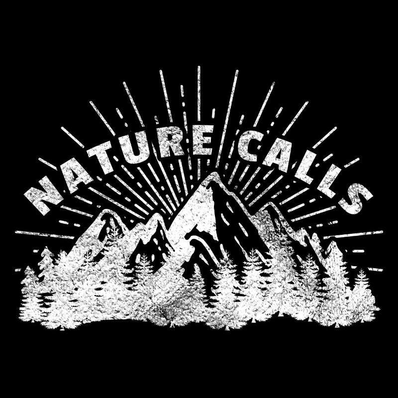 Nature calls Geschenk Berge Wald Berg Baum Bäume