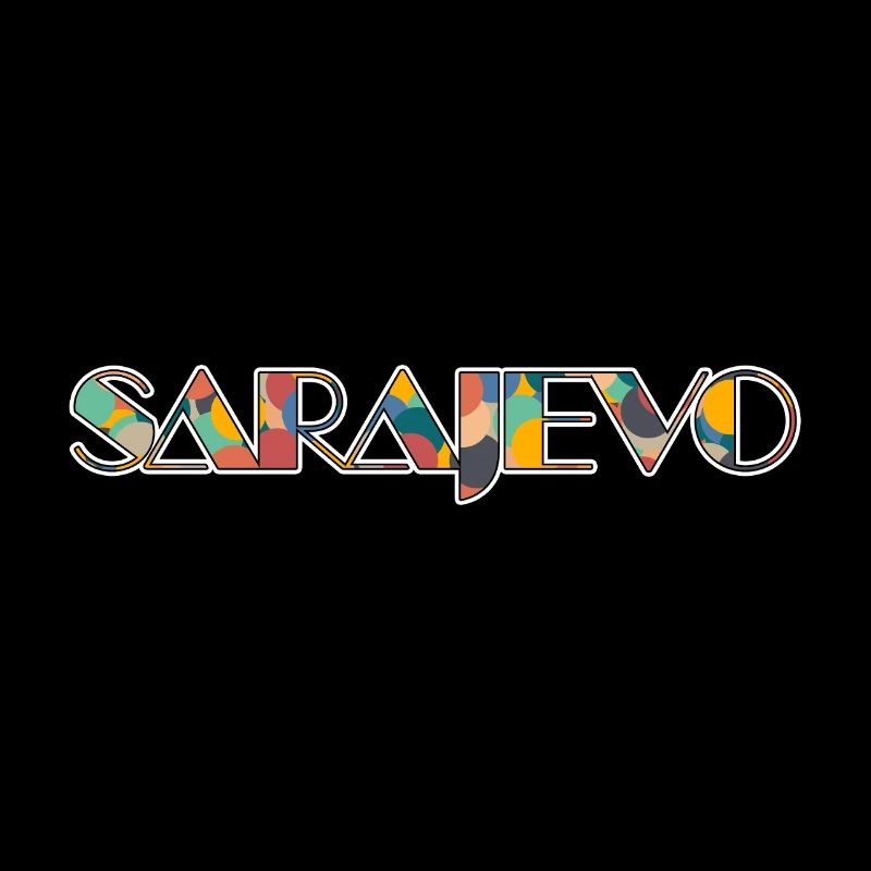Sarajevo, Bosnie et Hercegowina : conception typographique