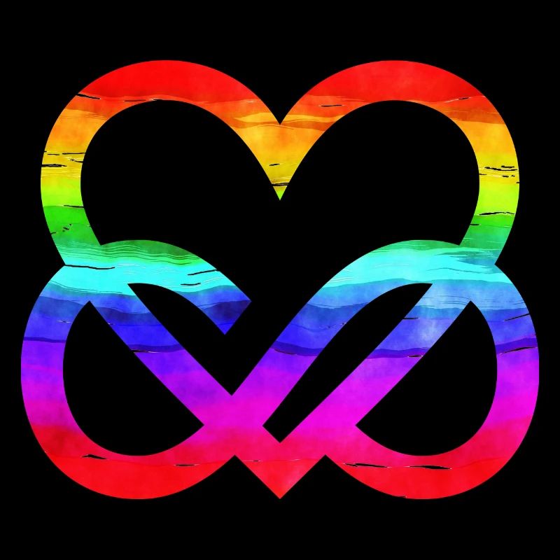 LGBTQ Regenbogenherz Unendlichkeit Infinity Heart