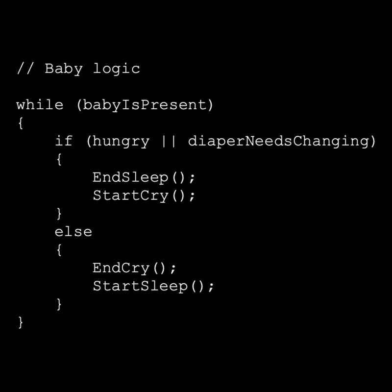 Baby logic Programmierer Geschenkidee