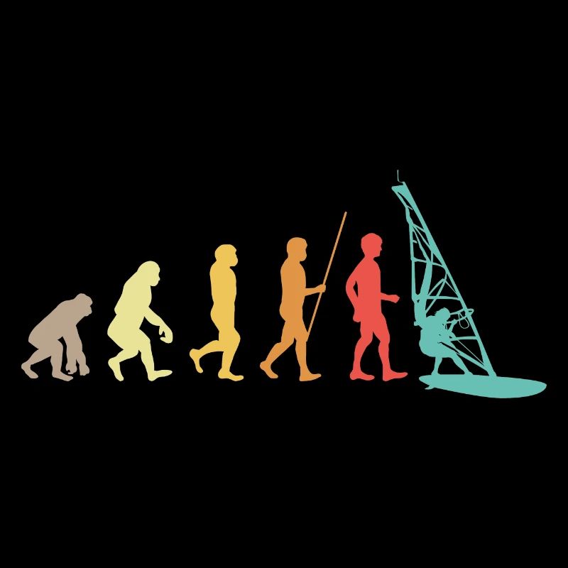 Windsurfer Winsurfen Surf Evolution rétro