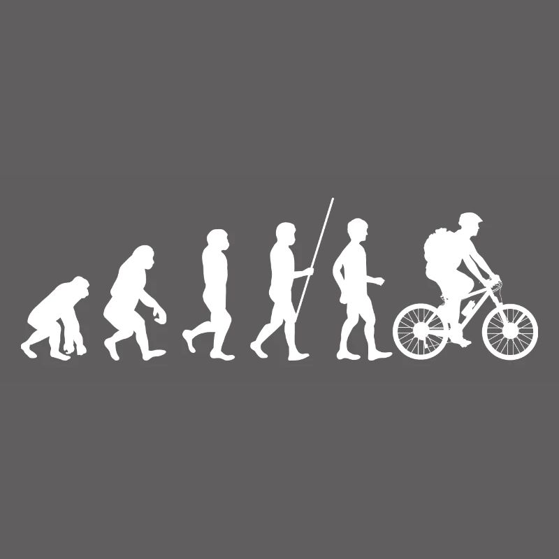 Cycliste Cycliste Cyclisme Evolution blanc