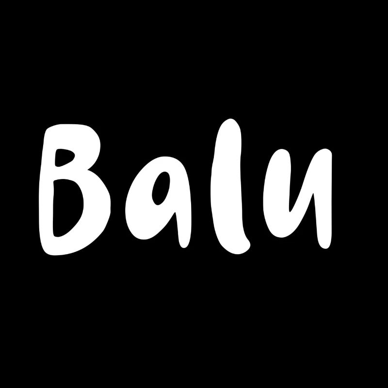 Name, font,white, balu