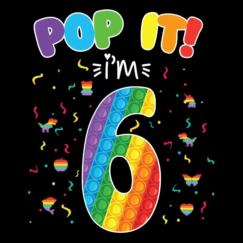 Pop It I am 6 years old 6th Birthday Fidget