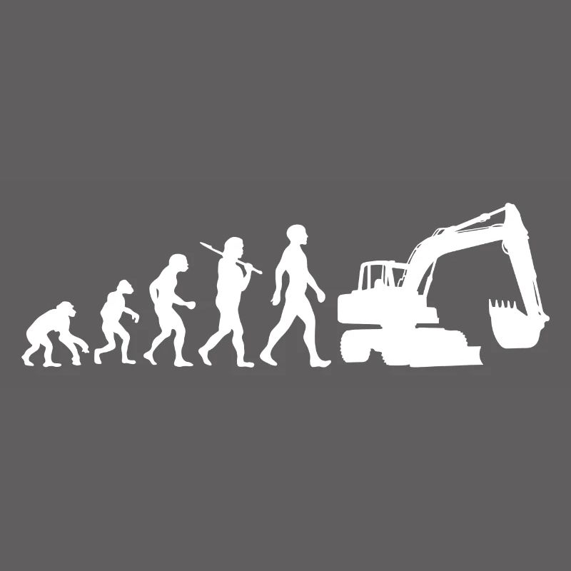 Bagger Evolution Silhouette Geschenk