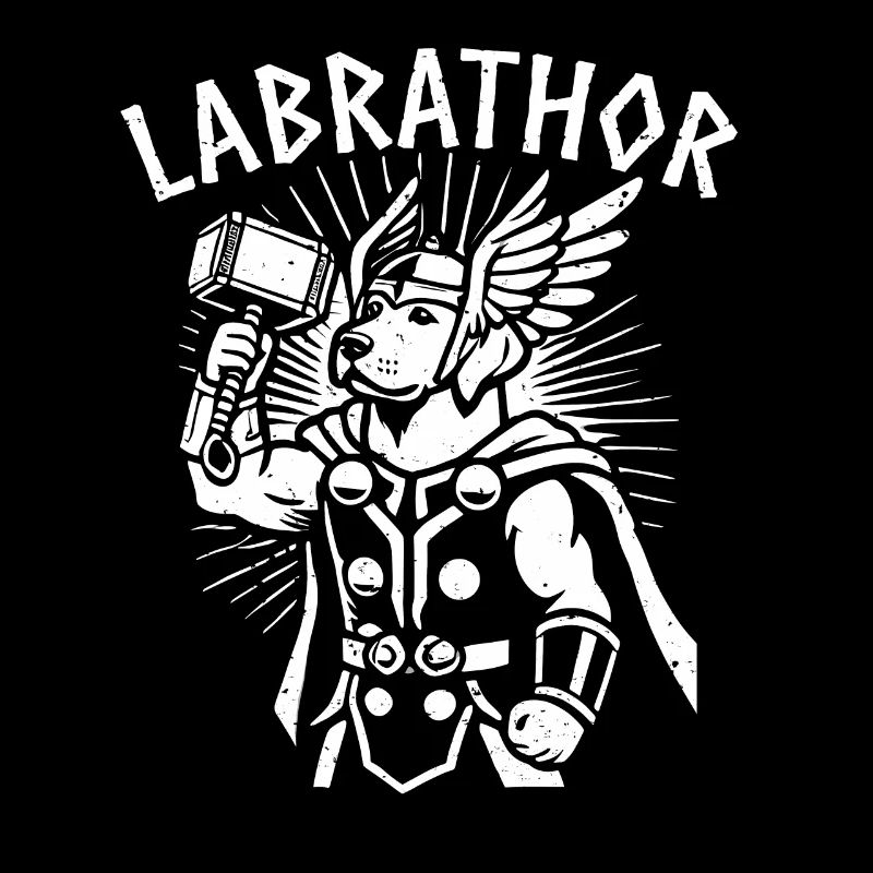 Labrador funny vikings odin thor valhalla pun