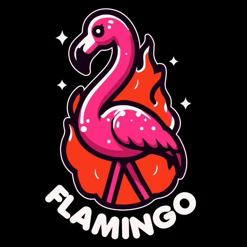 Flamant rose jeu de mots oiseau mignon