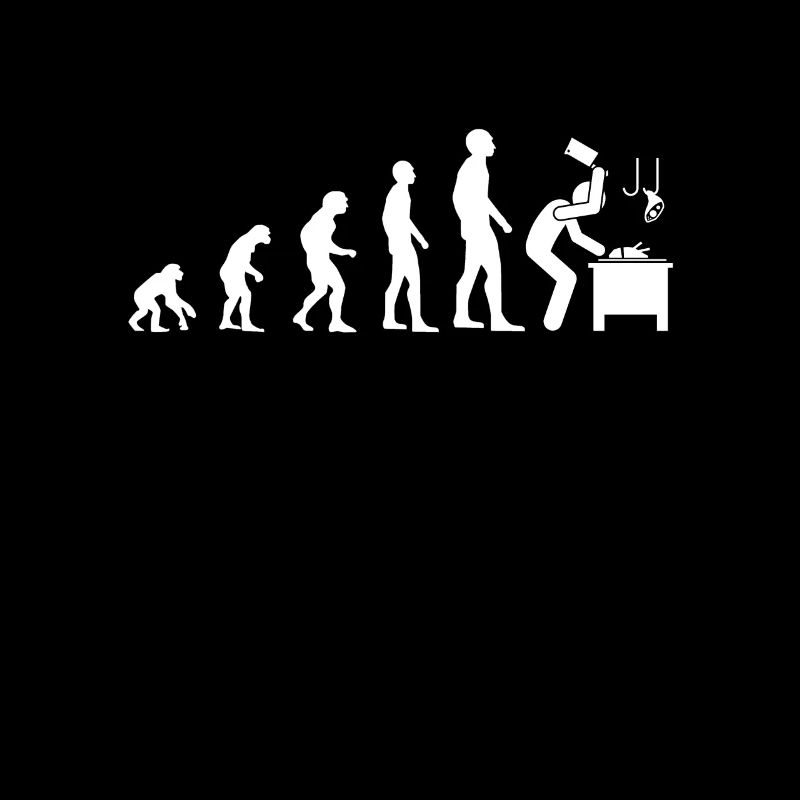 evolution boucher humour boucherie homme cadeau