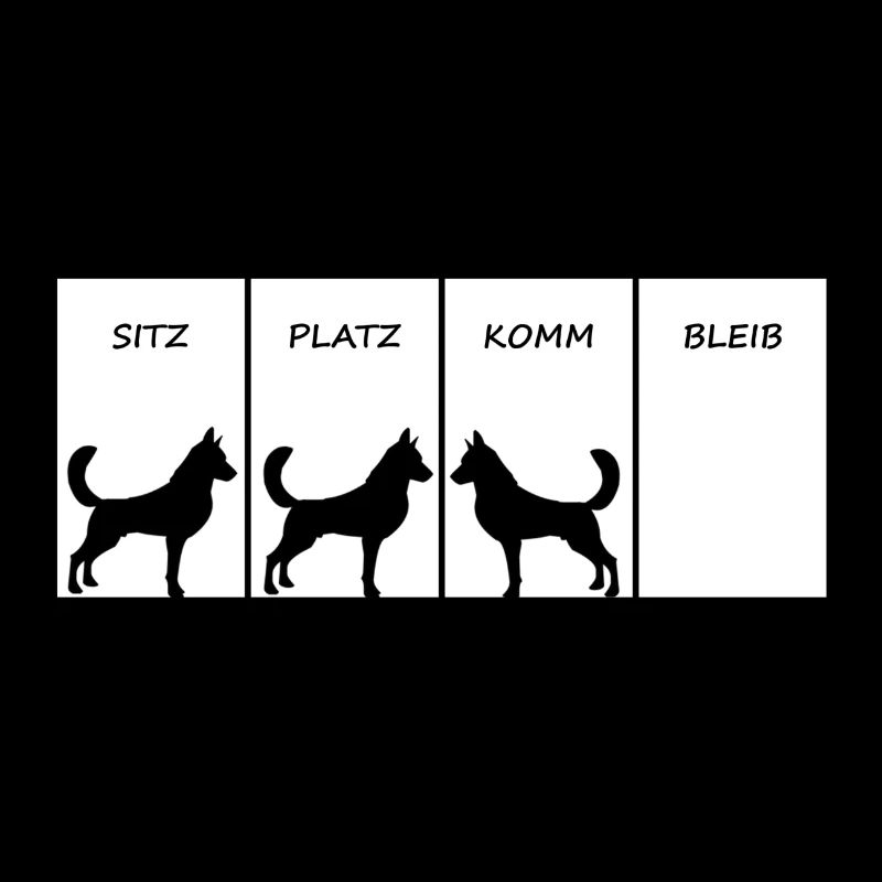 Hund Sitz Platz Komm Bleib Geschenkidee