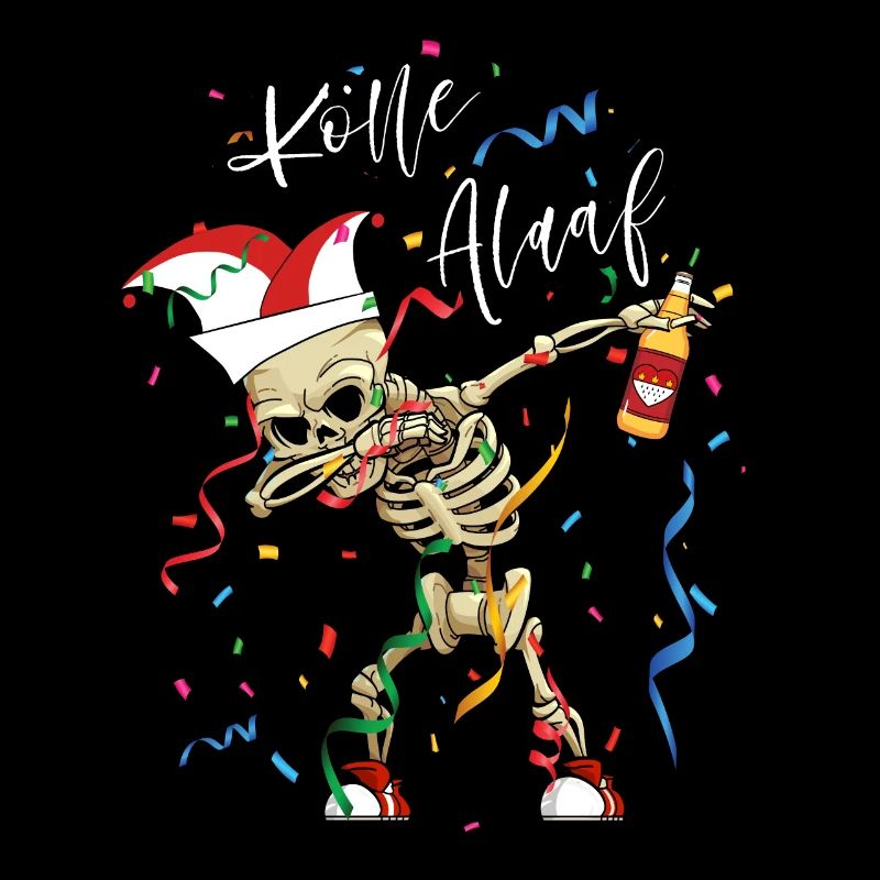 Carnaval Kölle Alaaf Dabbing Squelette Fun