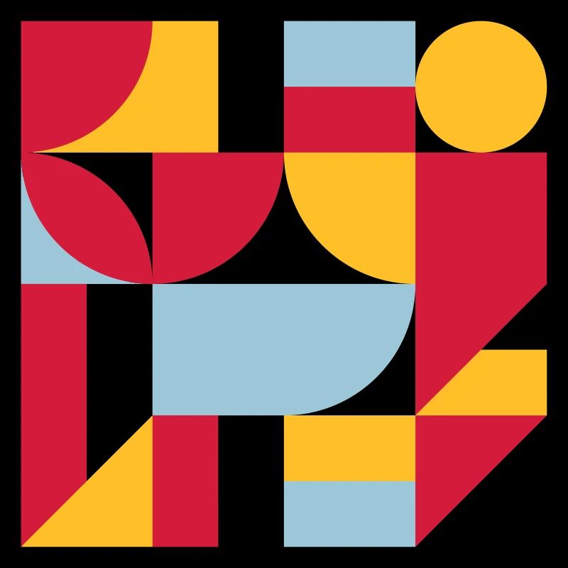 Colorful abstract geometric bauhaus background