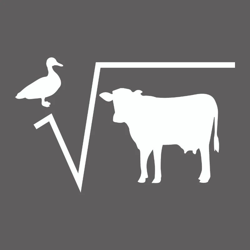 Math duck root from cow math teacher gift idea