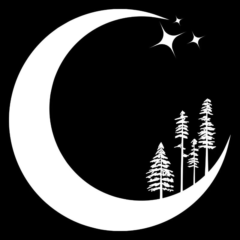 Lune Céleste pins arbre