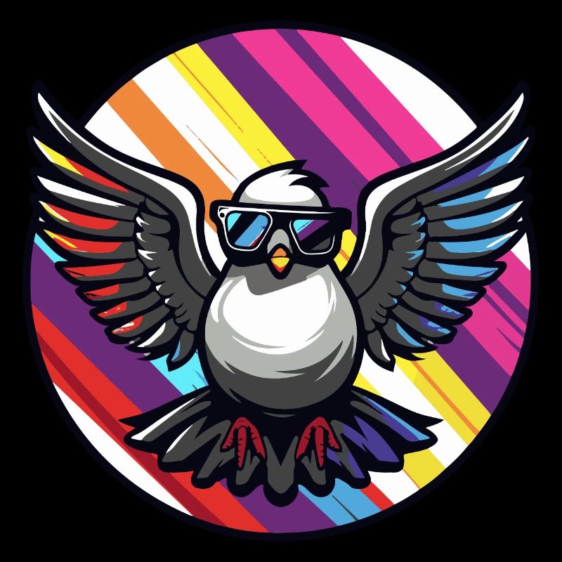 Taube Vogel Cool Comic