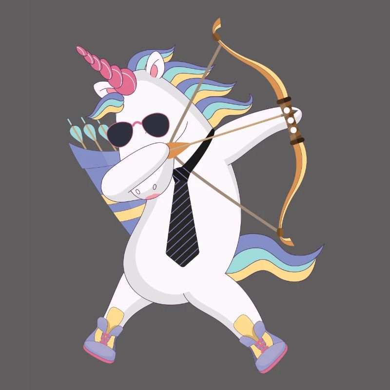 Dabbing Unicorn mit Pfeil und Bogen Geschenk