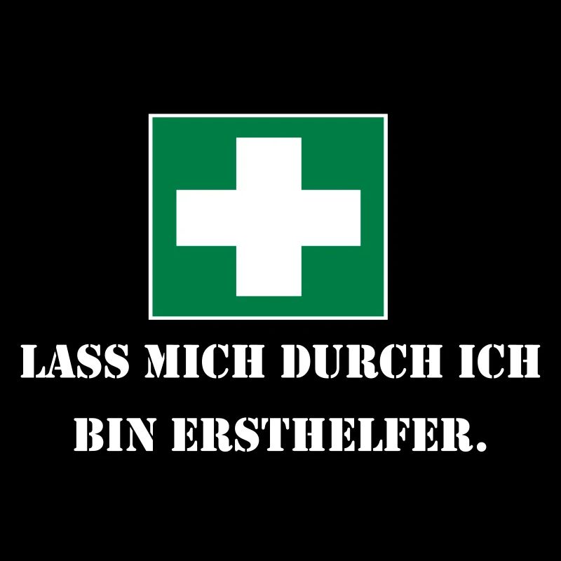 Lass mich durch ich bin Ersthelfer (weiß)
