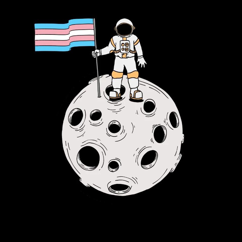 Drapeau de la Fierté trans de l’astronaute transgenre