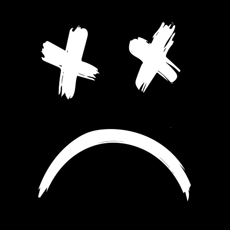 Sad Dead Smile Face