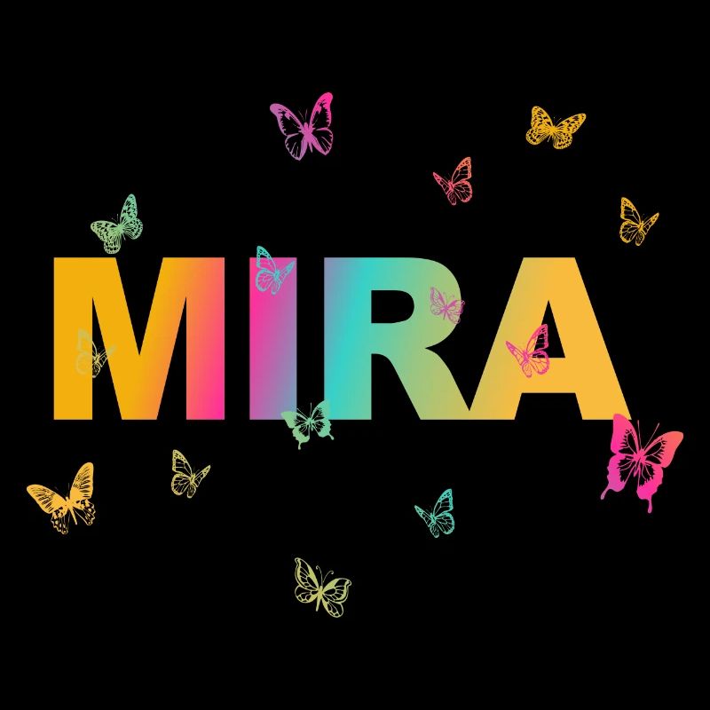 Mira - Schöner Name mit Schmetterlingen, Mädchen