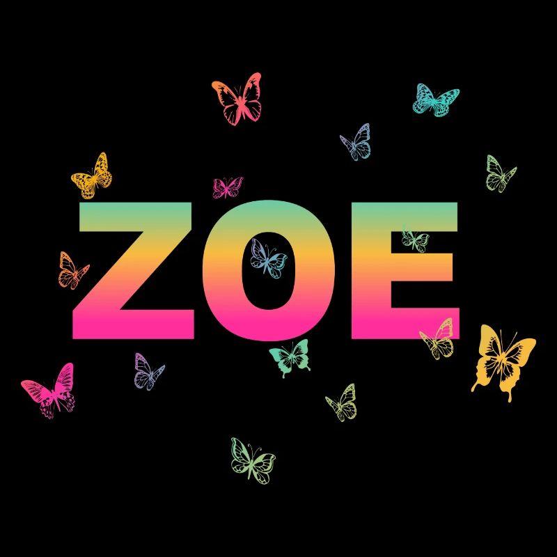 Zoe - Beau nom avec papillons