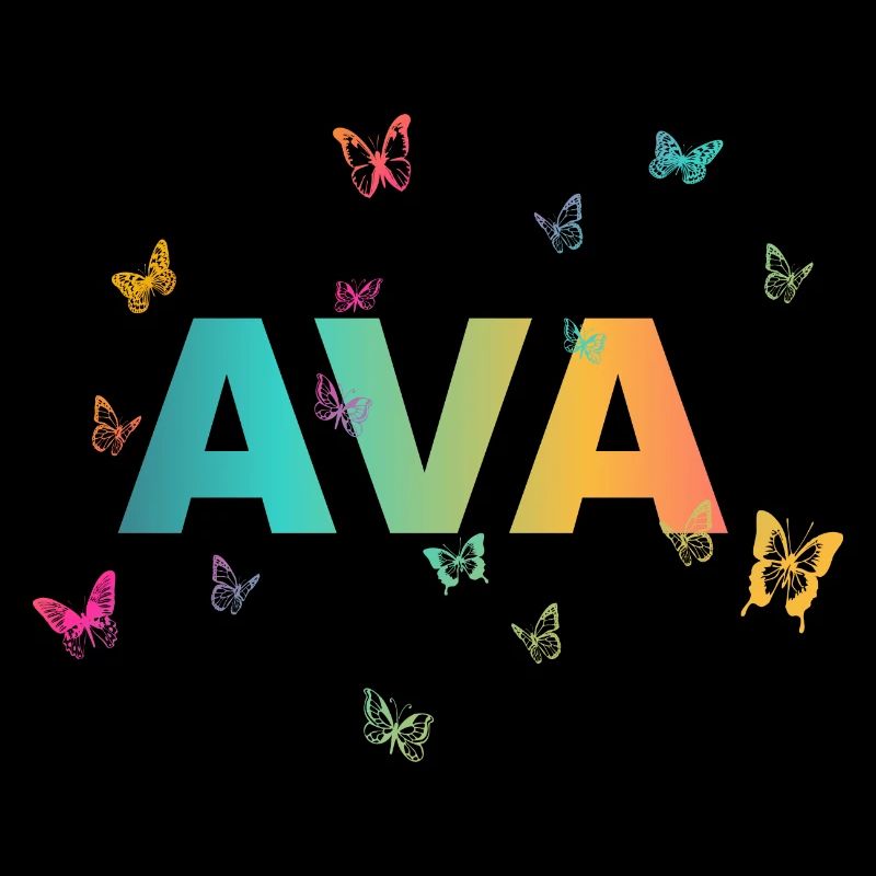 Ava - Schöner Name mit Schmetterlingen