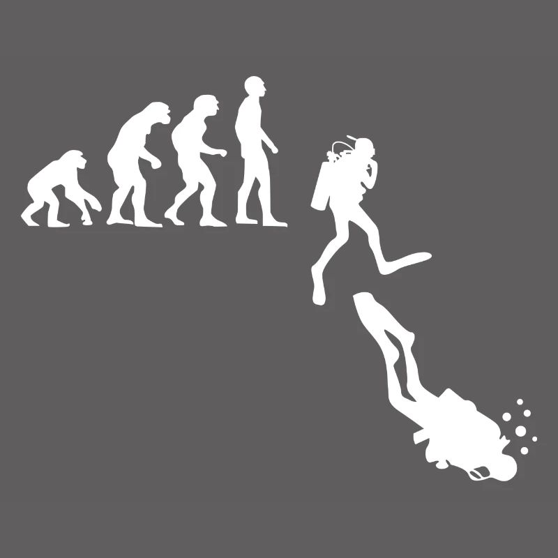 Diving Evolution Diver Funny Gift
