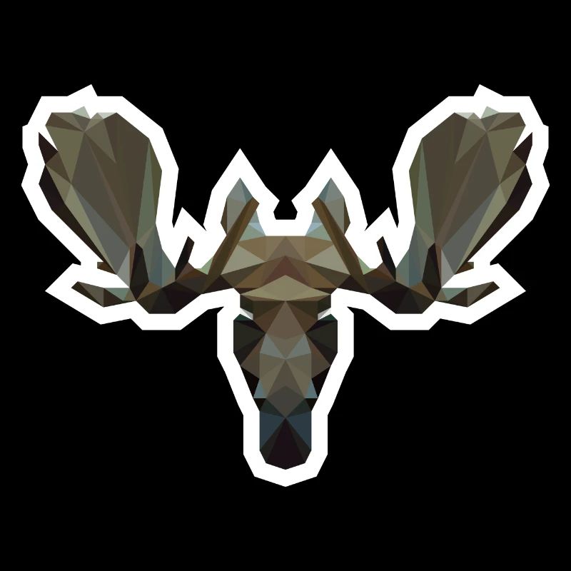 Niedriger Poly Moosehead
