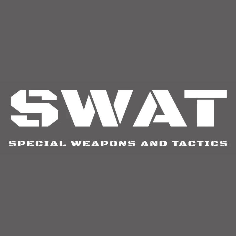 SWAT Special Weapons And Tactics Stencil Text