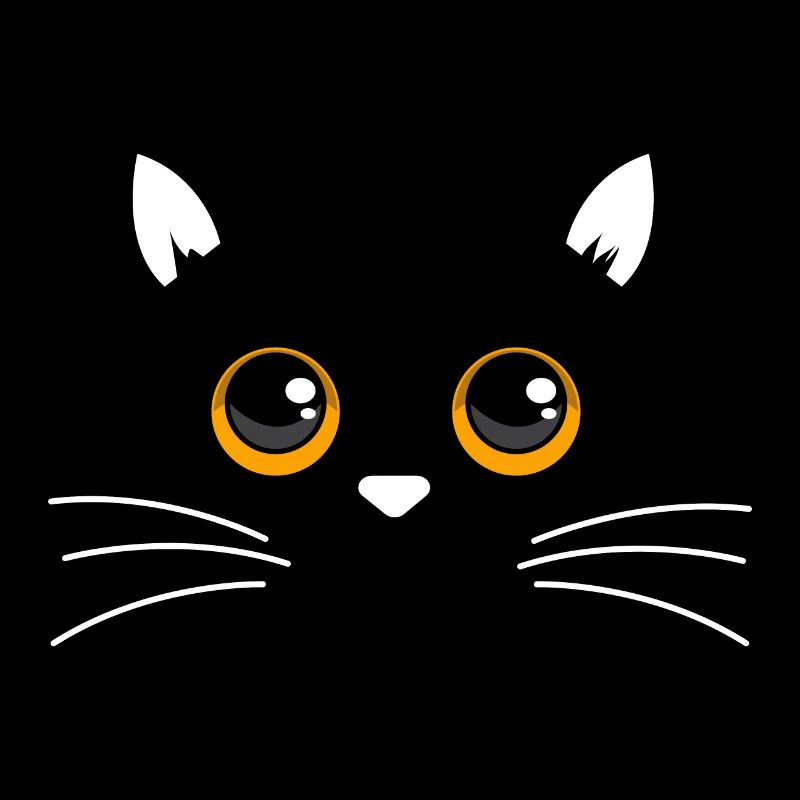 Süßes schwarzes Katzengesicht - Geschenkidee